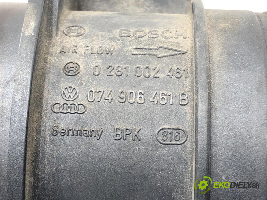VW GOLF V (1K1) 2003 - 2010    2.0 TDI 103 kW [140 KM] olej napędowy 2004 - 2008  Váha vzduchu 074906461B 0281002461 (Váha vzduchu)
