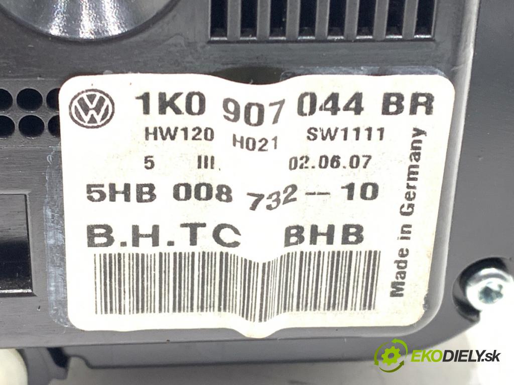 VW GOLF V (1K1) 2003 - 2010    2.0 TDI 103 kW [140 KM] olej napędowy 2004 - 2008  Panel ovládaní topení 1K0907044BR (Ovládaní topení a přepínače)