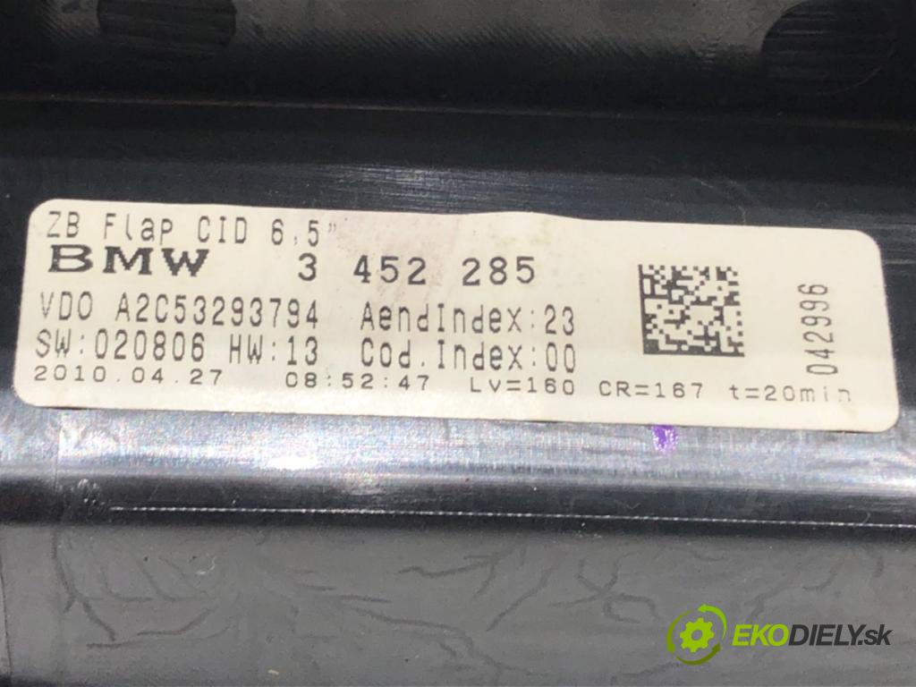 BMW X3 (E83) 2003 - 2011    xDrive 18 d 100 kW [136 KM] olej napędowy 2009 - 2011  Dislpej 3452285 (Prístrojová doska, displej)