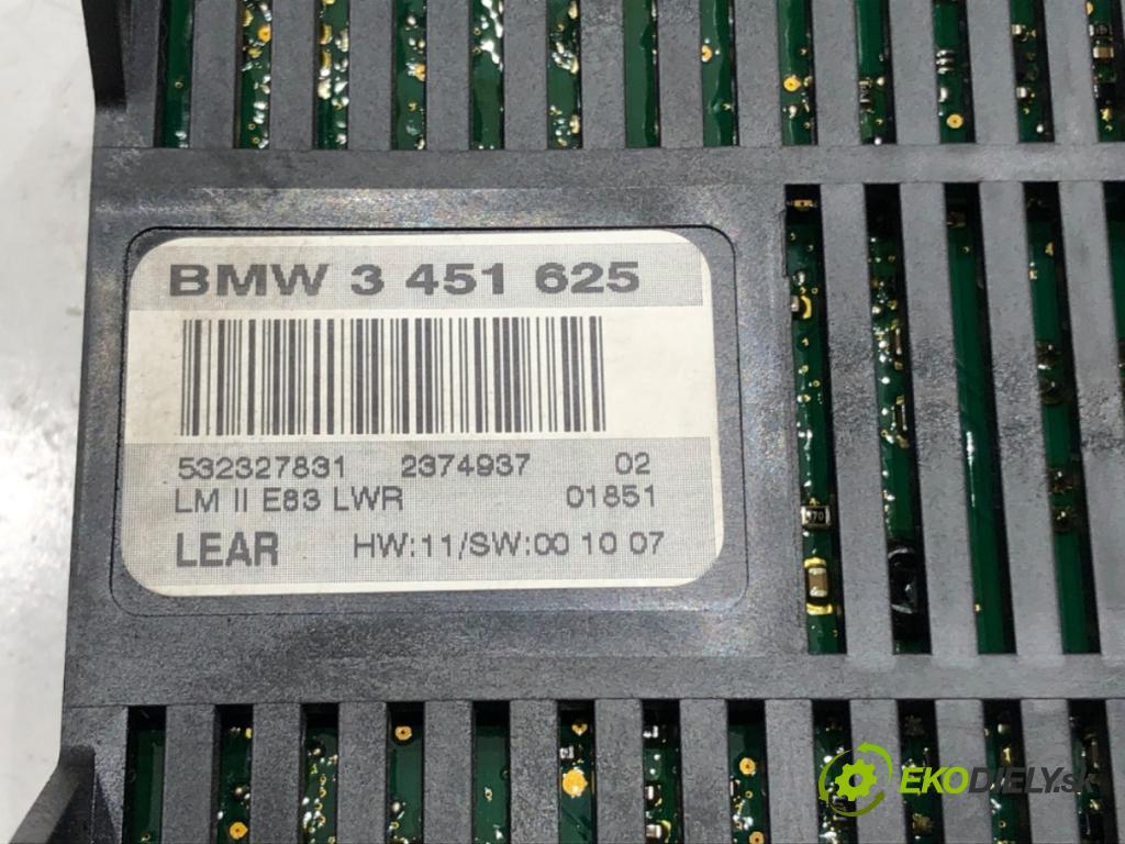 BMW X3 (E83) 2003 - 2011    xDrive 18 d 100 kW [136 KM] olej napędowy 2009 - 2011  Modul svetiel 3451625 (Riadiaca jednotka ostatné)