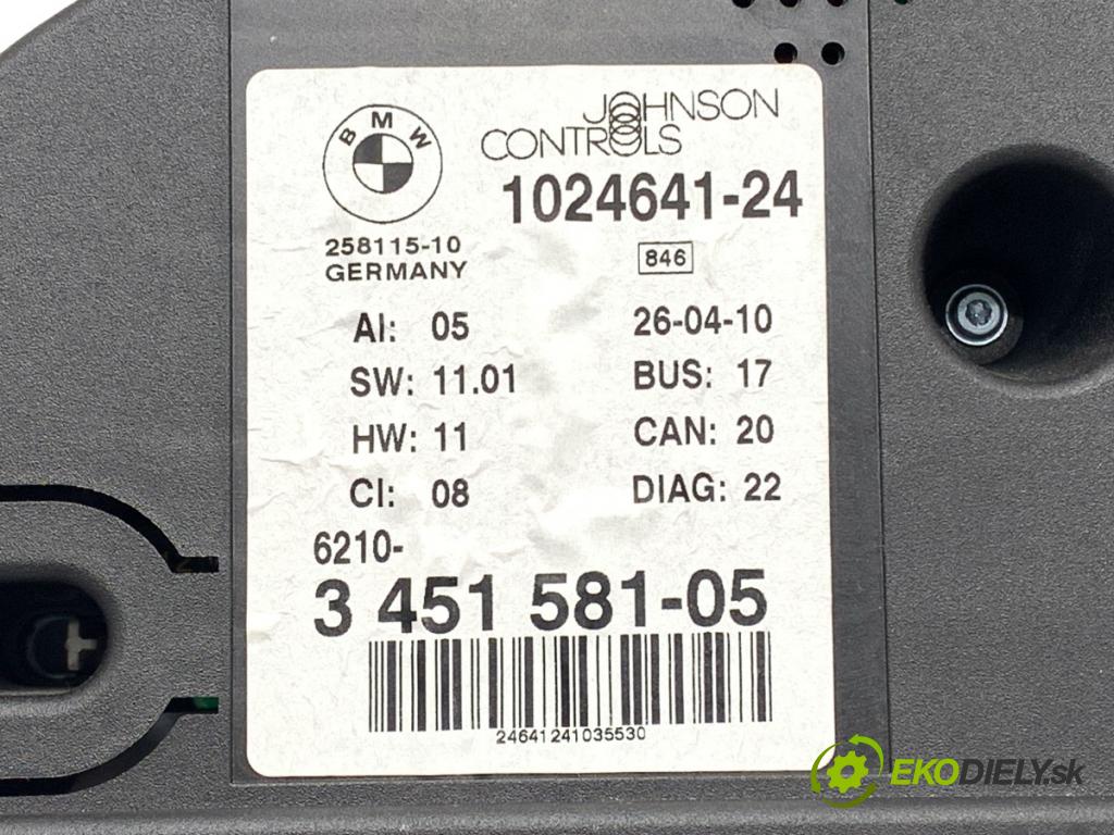 BMW X3 (E83) 2003 - 2011    xDrive 18 d 100 kW [136 KM] olej napędowy 2009 - 2011  Prístrojovka 3451581 (Prístrojová doska, displej)