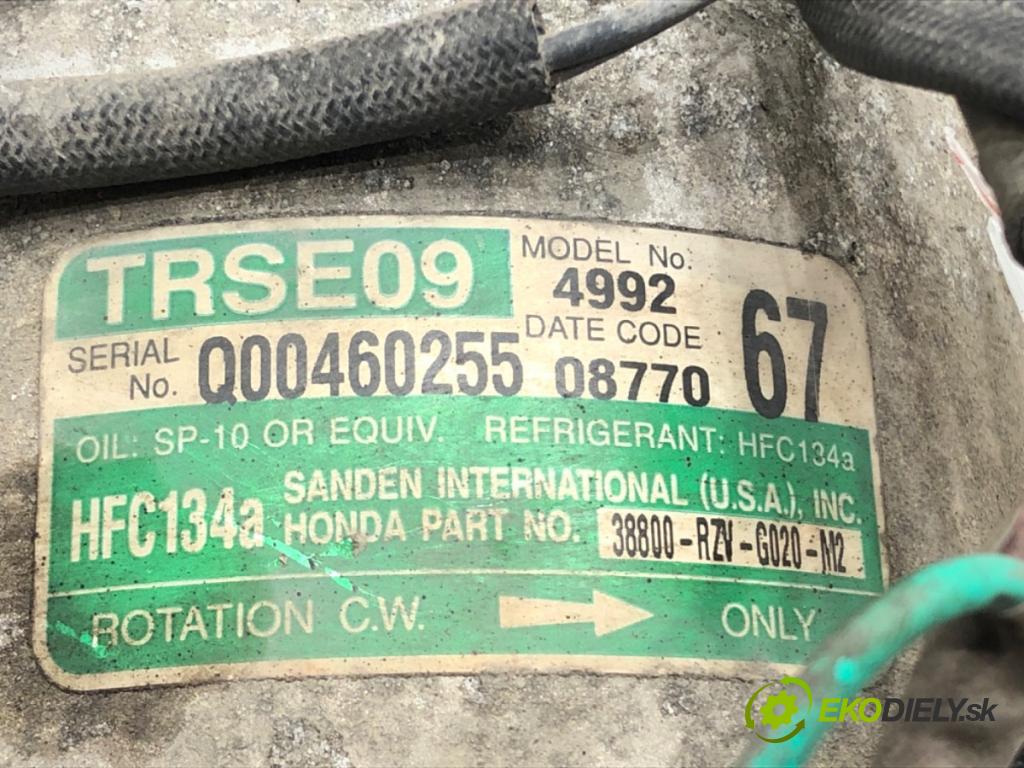 HONDA CR-V III (RE_) 2006 - 2022    2.0 i-VTEC (RE5, RE1) 110 kW [150 KM] benzyna 2007 - 2012  kompresor klimatizace TRSE09 HFC134A (Kompresory)