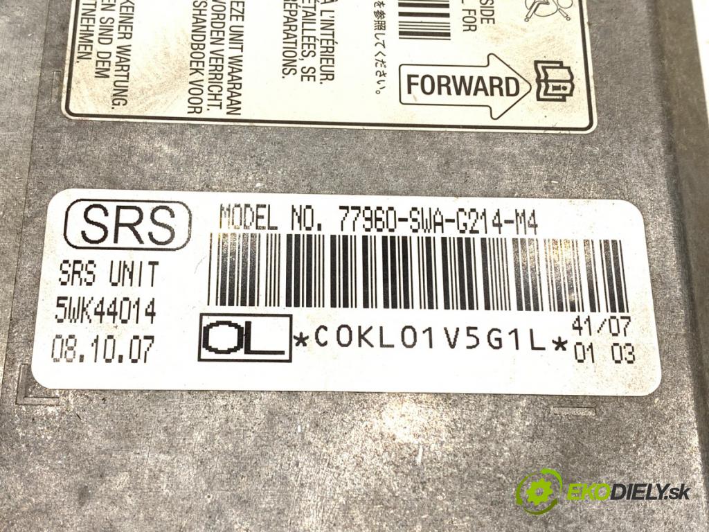 HONDA CR-V III (RE_) 2006 - 2022    2.0 i-VTEC (RE5, RE1) 110 kW [150 KM] benzyna 2007 - 2012  senzor airbag 77960-SWA-C214-M4 (Snímač)