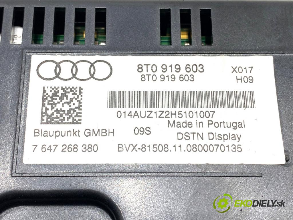 AUDI A4 B8 Avant (8K5) 2007 - 2015    1.8 TFSI 88 kW [120 KM] benzyna 2008 - 2015  Dislpej 8T0919603 (Prístrojová doska, displej)