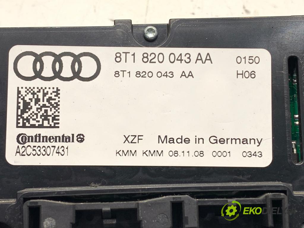 AUDI A4 B8 Avant (8K5) 2007 - 2015    1.8 TFSI 88 kW [120 KM] benzyna 2008 - 2015  Panel ovládania kúrenia 8T1820043AA (Prepínacie páčky pod volantom)