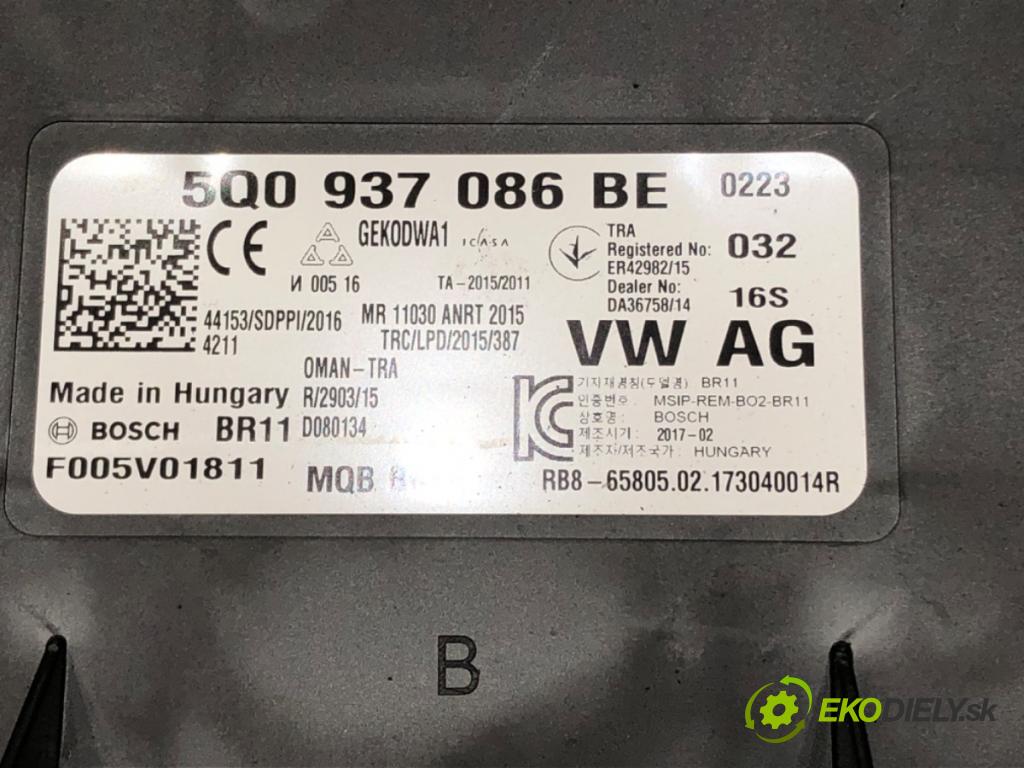SKODA OCTAVIA III Combi (5E5, 5E6) 2012 - 2022    1.4 TSI 110 kW [150 KM] benzyna 2014 - 2020  Modul komfortu BCM 5Q0937086BE