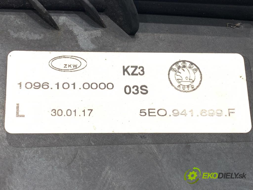 SKODA OCTAVIA III Combi (5E5, 5E6) 2012 - 2022    1.4 TSI 110 kW [150 KM] benzyna 2014 - 2020  hmlové svetlo, hmlovka levý přední část 5E0941889F