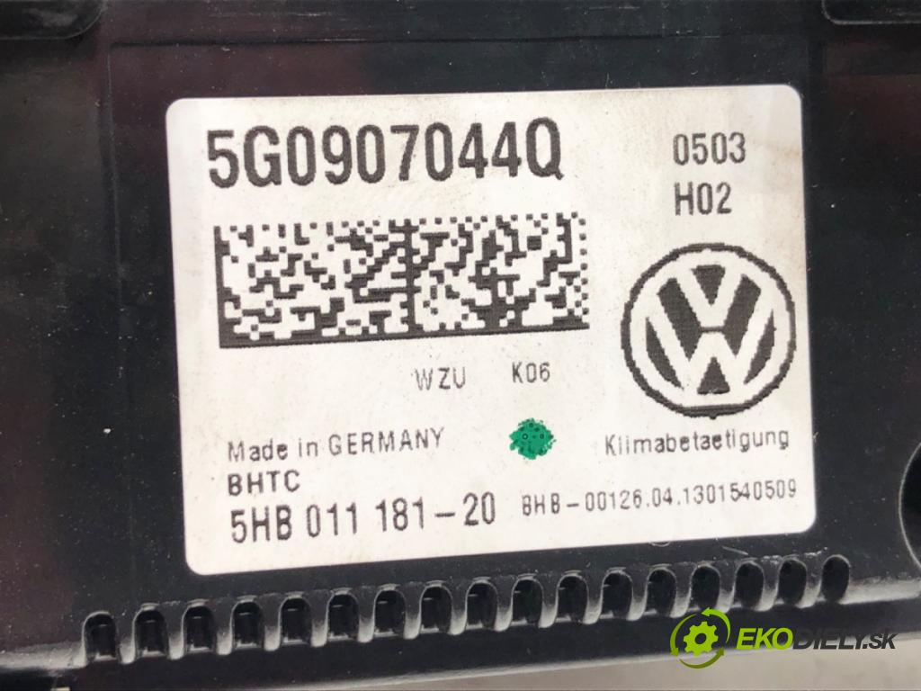 VW GOLF VII (5G1, BQ1, BE1, BE2) 2012 - 2022    1.4 TSI 90 kW [122 KM] benzyna 2012 - 2022  Panel ovládania kúrenia 5G0907044Q (Prepínacie páčky pod volantom)