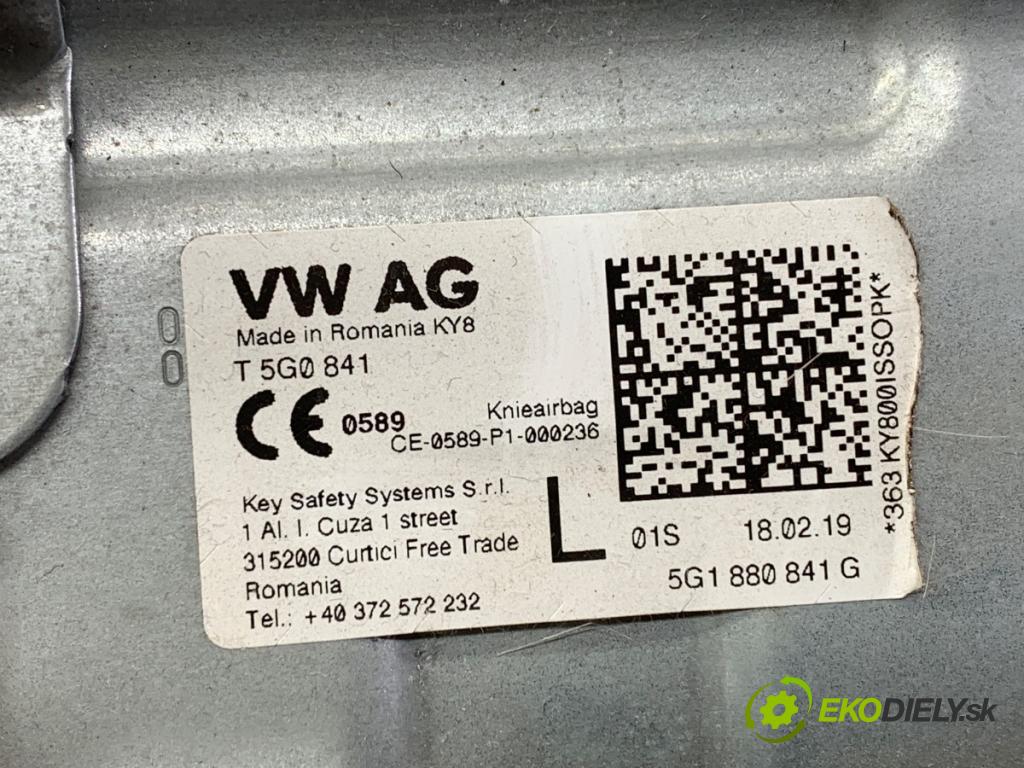 VW GOLF VII liftback 2013 90 kW 1.4 TSI 1395 Palubná doska silentbloku pasy 2G8880201AC 5G1880841G