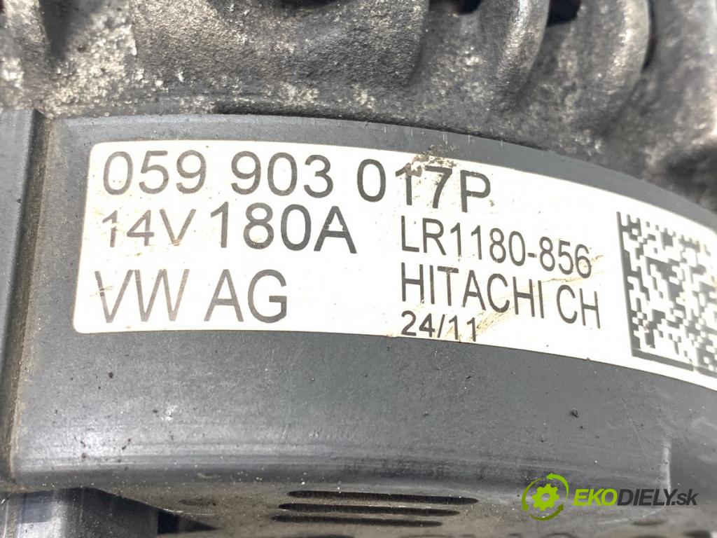 AUDI A6 C7 (4G2, 4GC) 2010 - 2018    3.0 TDI quattro 180 kW [245 KM] olej napędowy 2011 - 2018  Alternátor 059903017P (Alternátor)