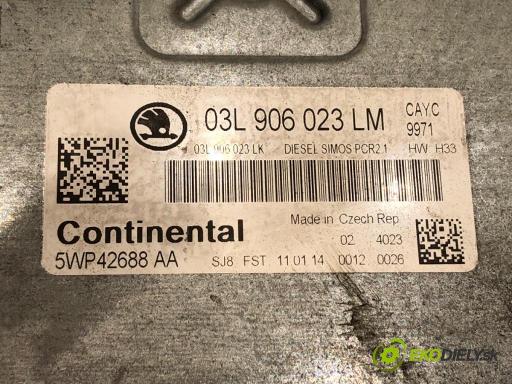SKODA RAPID (NA2) 2011 - 2022    1.6 TDI 77 kW [105 KM] olej napędowy 2011 - 2013  riadiaca jednotka Motor 03L906023LM (Riadiaca jednotka)
