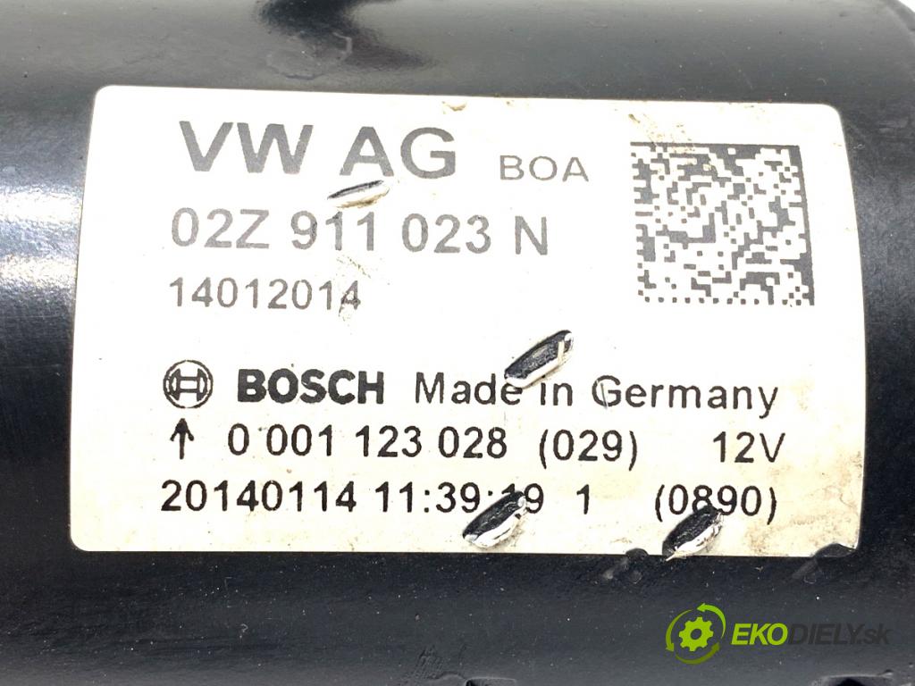 SKODA RAPID (NA2) 2011 - 2022    1.6 TDI 77 kW [105 KM] olej napędowy 2011 - 2013  Štartér 02Z911023N 0001123028 (Štartér)