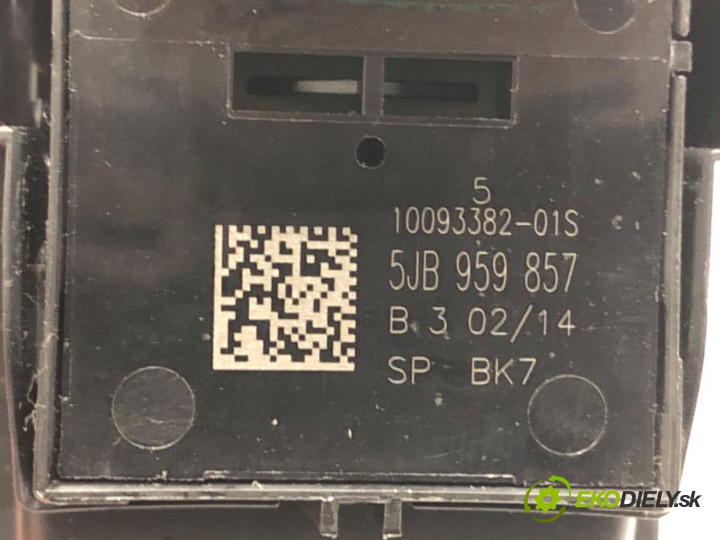 SKODA RAPID (NA2) 2011 - 2022    1.6 TDI 77 kW [105 KM] olej napędowy 2011 - 2013  Prepínač okien 5JB959857 (Prepínacie páčky pod volantom)