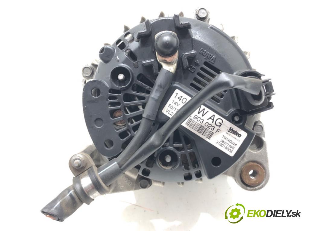SKODA RAPID (NA2) 2011 - 2022    1.6 TDI 77 kW [105 KM] olej napędowy 2011 - 2013  Alternátor 03L903023F (Alternátor)