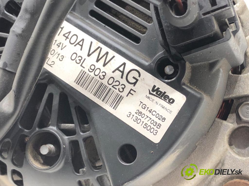 SKODA RAPID (NA2) 2011 - 2022    1.6 TDI 77 kW [105 KM] olej napędowy 2011 - 2013  Alternátor 03L903023F (Alternátor)