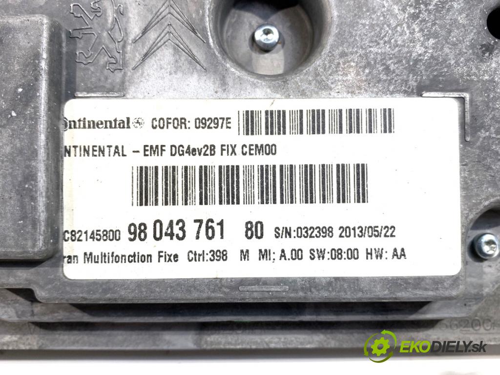 PEUGEOT 508 SW I Kombi 2013 120 kW 2.0 HDi RXH Hybrid4 1997 Dislpej 9804376180 (Prístrojová doska, displej)