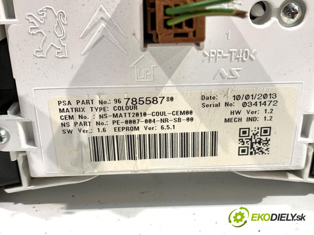 PEUGEOT 508 SW I Kombi 2013 120 kW 2.0 HDi RXH Hybrid4 1997 Prístrojovka 9800419880 (Prístrojová doska, displej)