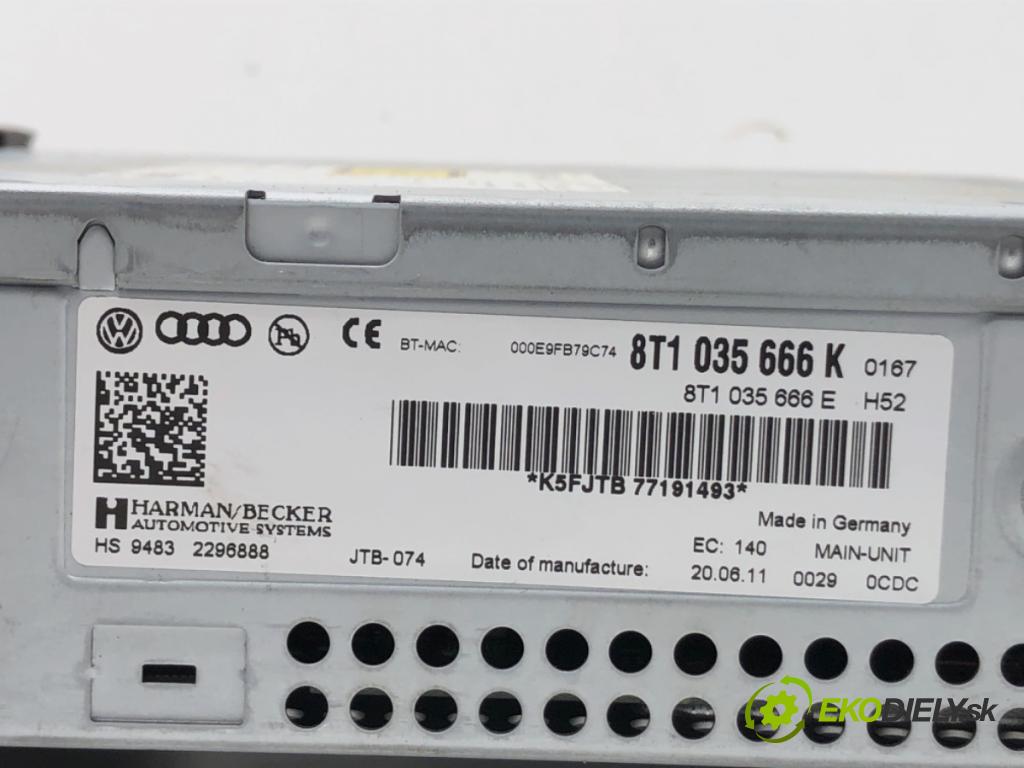 AUDI A4 B8 sedan 2011 176 kW 3.0 TDI quattro 2967 RADIO 8T1035666K (Audio zariadenie)