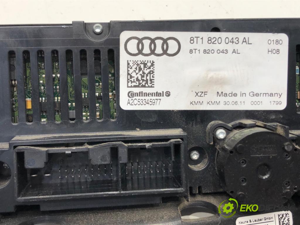 AUDI A4 B8 sedan 2011 176 kW 3.0 TDI quattro 2967 Panel ovládania kúrenia 8T1820043AL (Prepínacie páčky pod volantom)