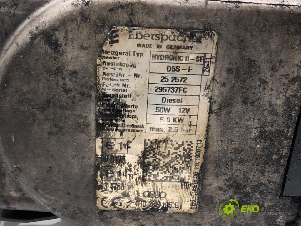 AUDI A4 B8 sedan 2011 176 kW 3.0 TDI quattro 2967 Webasto D5S-F (Webasto ohřívače)