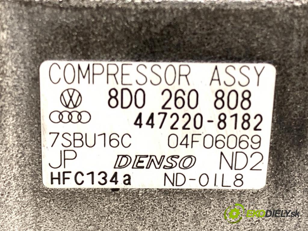 VW PASSAT B5.5 Variant (3B6) 2000 - 2005    1.9 TDI 96 kW [130 KM] olej napędowy 2000 - 2005  Kompresor klimatizácie 8D0260808 (Kompresor klimatizácie)