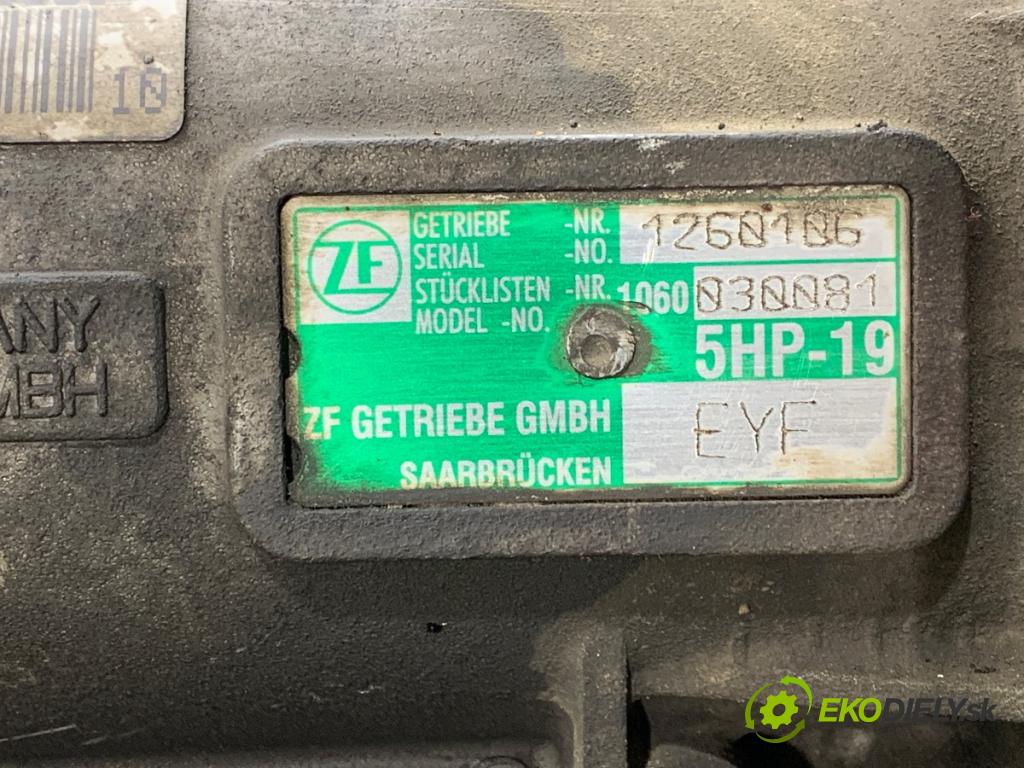 VW PASSAT B5.5 Variant (3B6) 2000 - 2005    1.9 TDI 96 kW [130 KM] olej napędowy 2000 - 2005  Prevodovka EYF 5HP-19 (Prevodovka)
