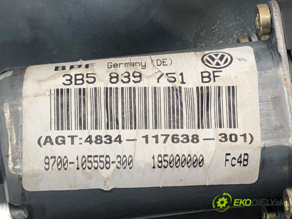 VW PASSAT B5.5 Variant (3B6) 2000 - 2005    1.9 TDI 96 kW [130 KM] olej napędowy 2000 - 2005  mechanismus okna levý zadní část 3B5839751BF