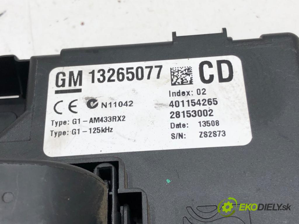 OPEL CORSA D (S07) 2006 - 2014    1.2 (L08, L68) 59 kW [80 KM] benzyna 2006 - 2014  Modul BSI 13265077 (Poistková skrinka)