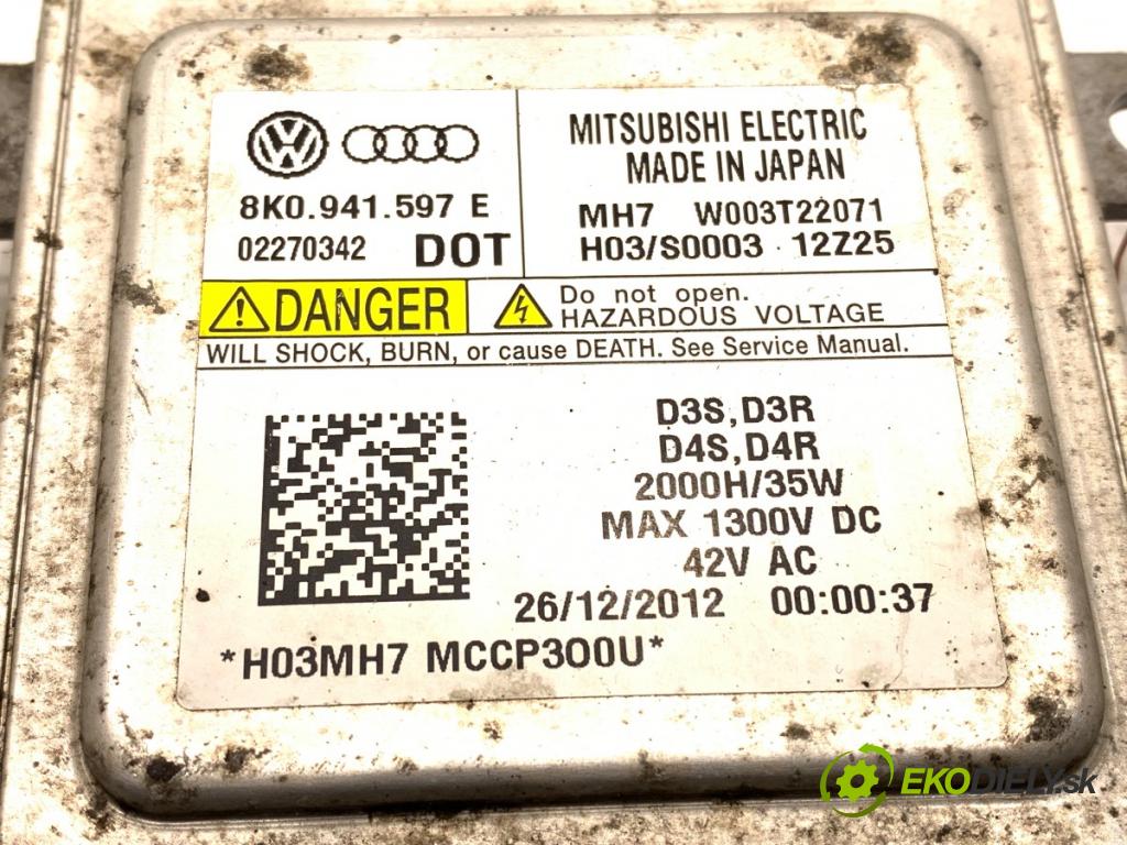 VW GOLF VII (5G1, BQ1, BE1, BE2) 2012 - 2022    1.4 TSI 90 kW [122 KM] benzyna 2012 - 2022  měnič XENON 8K0941597E (Měniče)