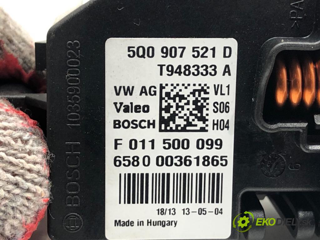 VW GOLF VII (5G1, BQ1, BE1, BE2) 2012 - 2022    1.4 TSI 90 kW [122 KM] benzyna 2012 - 2022  Odpor, rezistor kúrenia vzduchu 5Q0907521D (Odpor (rezistor) kúrenia)