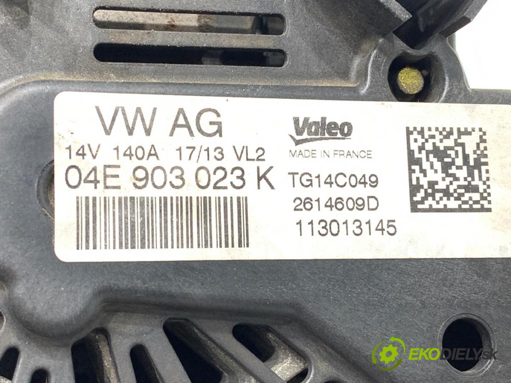 VW GOLF VII (5G1, BQ1, BE1, BE2) 2012 - 2022    1.4 TSI 90 kW [122 KM] benzyna 2012 - 2022  Alternátor 04E903023K (Alternátor)