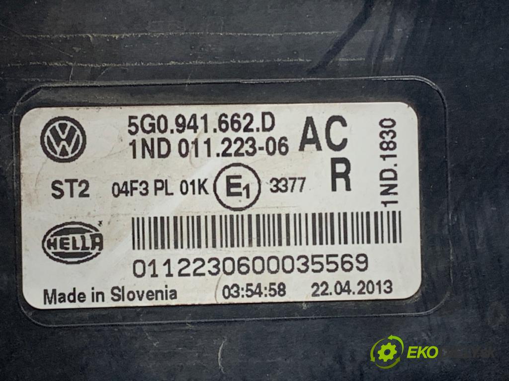 VW GOLF VII (5G1, BQ1, BE1, BE2) 2012 - 2022    1.4 TSI 90 kW [122 KM] benzyna 2012 - 2022  hmlové svetlo, hmlovka pravý přední část 5G0941662D