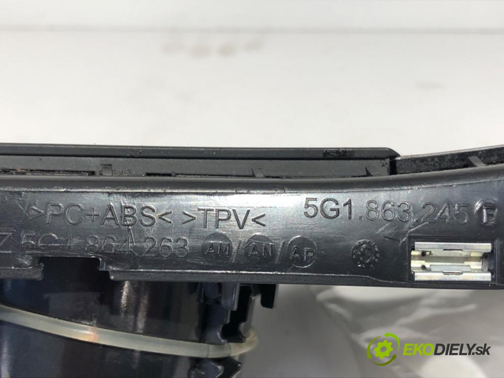 VW GOLF VII Variant (BA5, BV5) 2013 - 2022    1.6 TDI 81 kW [110 KM] olej napędowy 2013 - 2017  Držiak na nápoje 5G1863245F (Úchyt, držiak na nápoje)
