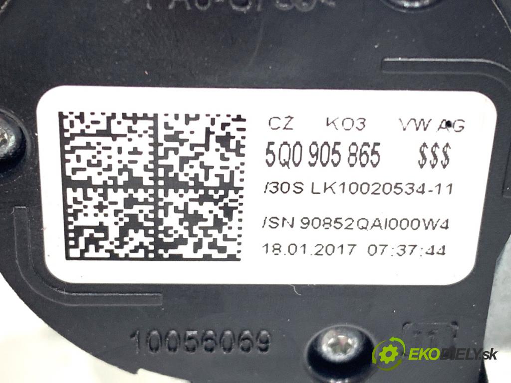 SKODA OCTAVIA III Combi (5E5, 5E6) 2012 - 2022    1.6 TDI 81 kW [110 KM] olej napędowy 2013 - 2022  spinačka 5Q0905865 (Spínacia skrinka)