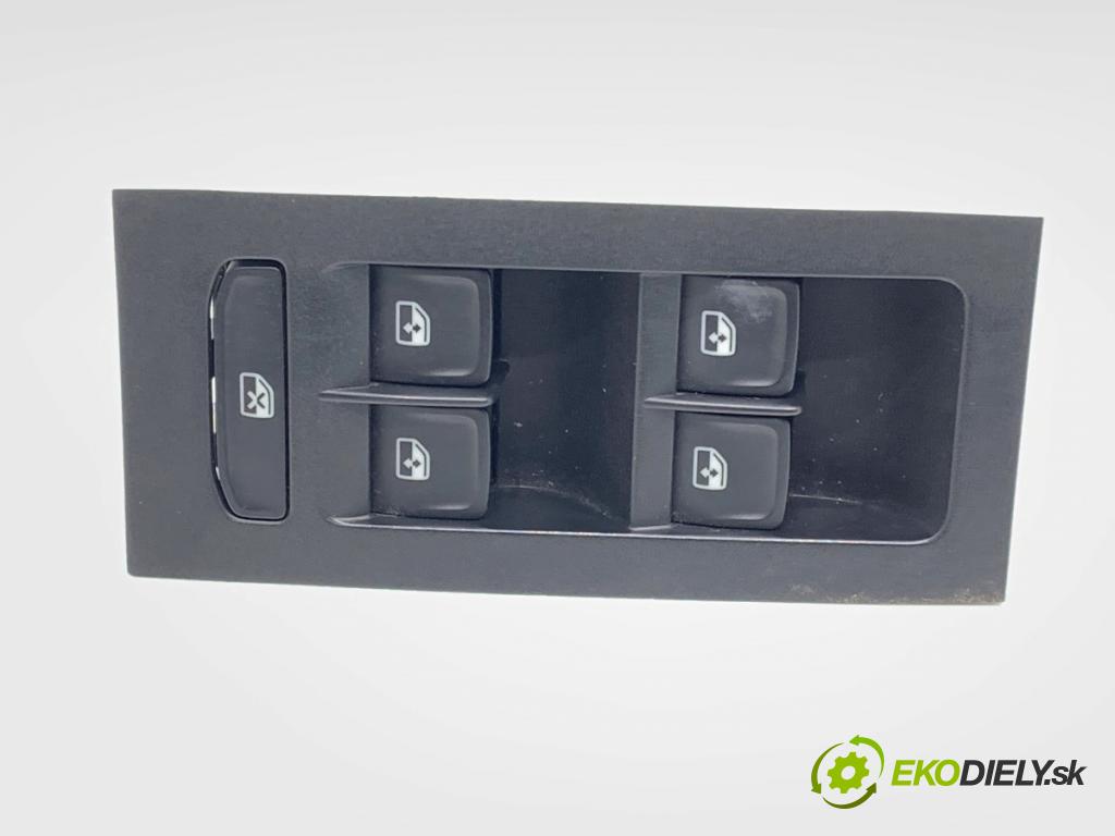 SKODA OCTAVIA III Combi (5E5, 5E6) 2012 - 2022    1.6 TDI 81 kW [110 KM] olej napędowy 2013 - 2022  Prepínač okien 5E0959857A (Prepínacie páčky pod volantom)