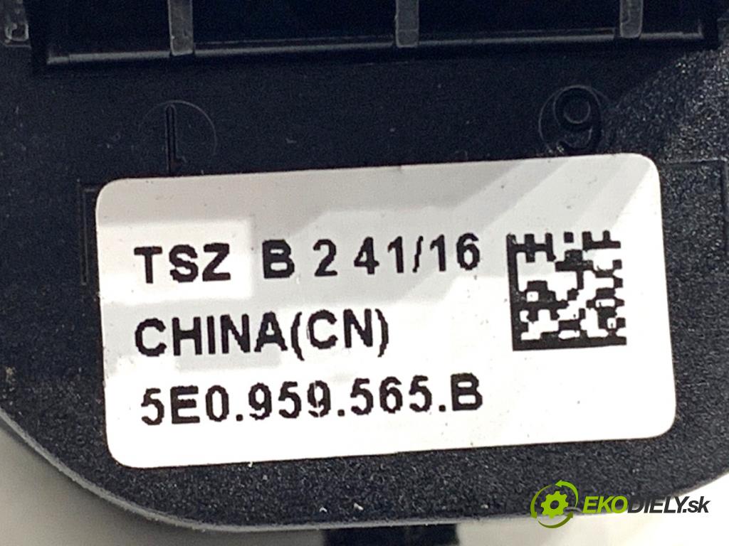 SKODA OCTAVIA III Combi (5E5, 5E6) 2012 - 2022    1.6 TDI 81 kW [110 KM] olej napędowy 2013 - 2022  Prepínač nastavenia spätných zrkadiel 5E0959565B (Prepínacie páčky pod volantom)