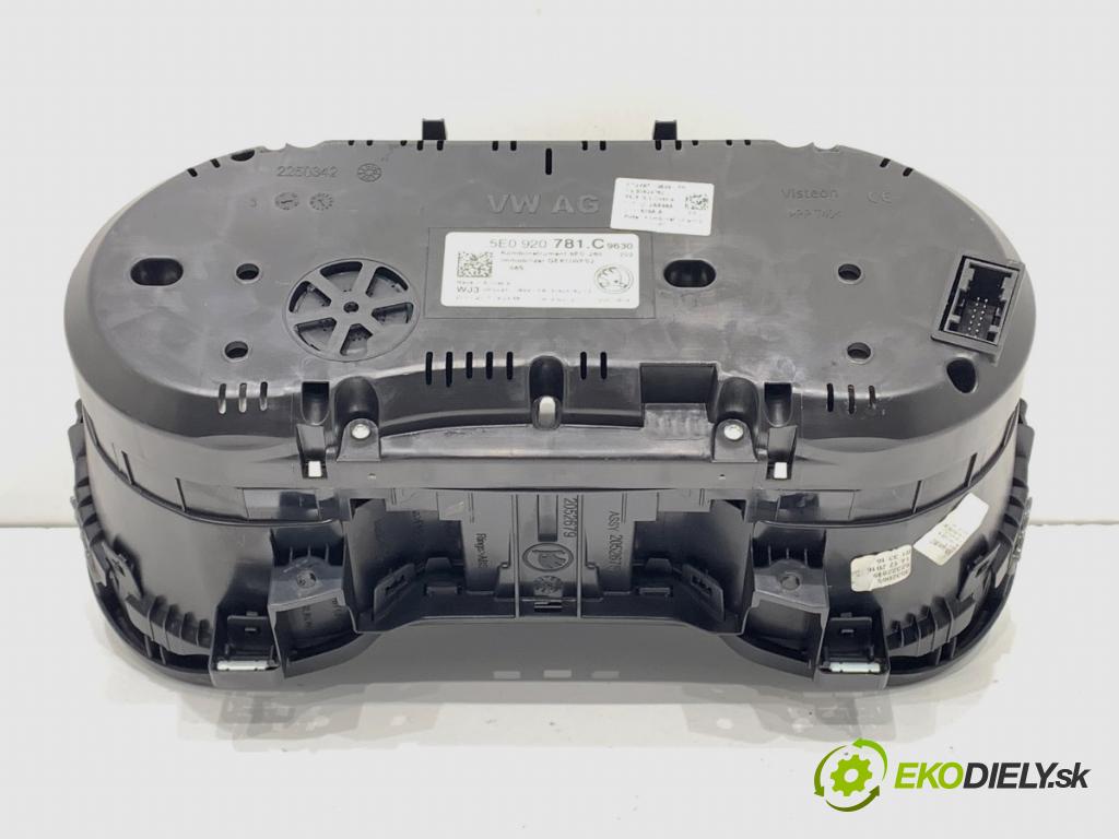 SKODA OCTAVIA III Combi (5E5, 5E6) 2012 - 2022    1.6 TDI 81 kW [110 KM] olej napędowy 2013 - 2022  Prístrojovka 5E0920781C (Prístrojová doska, displej)