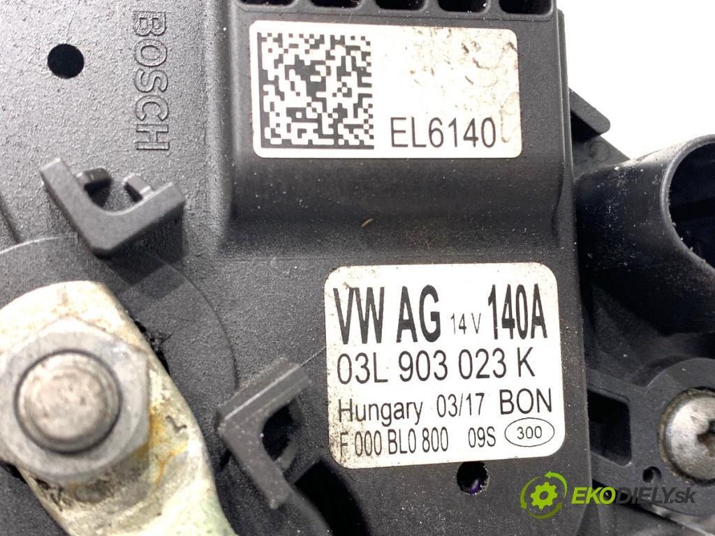 SKODA OCTAVIA III Combi (5E5, 5E6) 2012 - 2022    1.6 TDI 81 kW [110 KM] olej napędowy 2013 - 2022  Alternátor 03L903023K (Alternátor)
