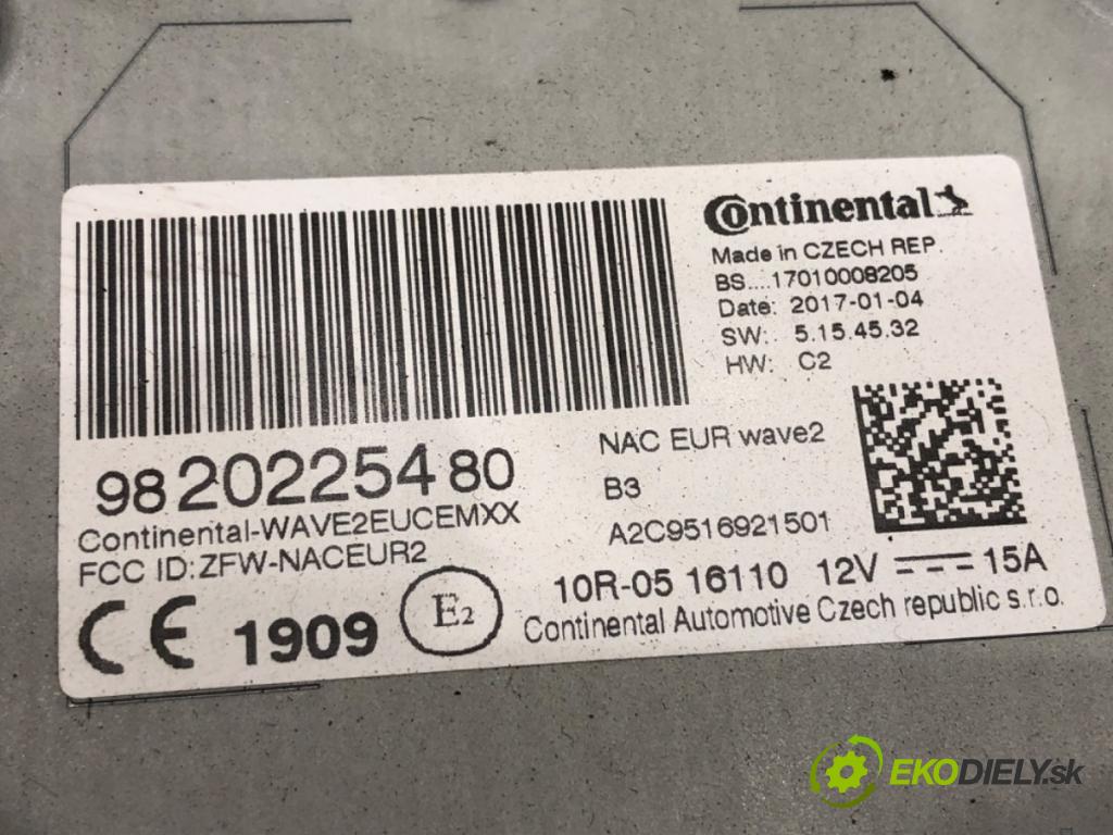 CITROEN C4 PICASSO II 2013 - 2022    1.2 THP 130 96 kW [130 KM] benzyna 2014 - 2022  RADIO Navigácia 9820225480 (Audio zariadenie)