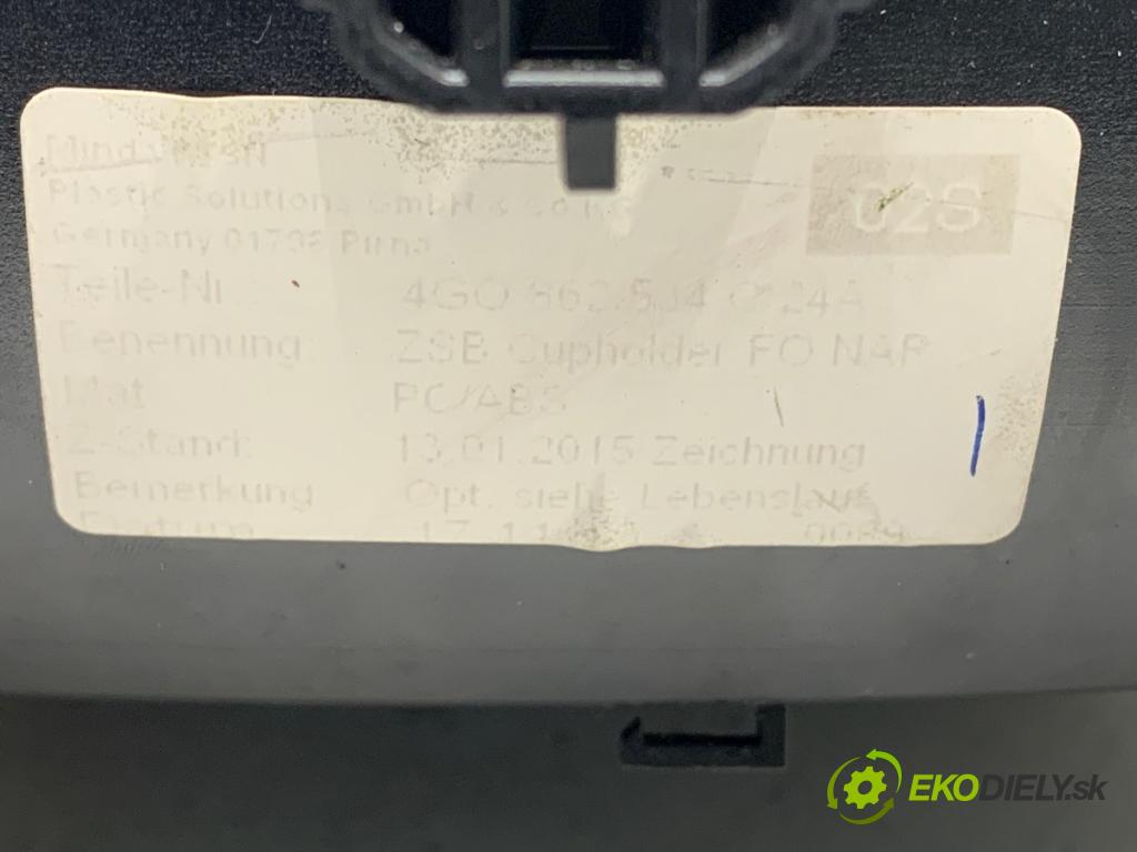 AUDI A6 C7 (4G2, 4GC) 2010 - 2018    2.0 TFSI quattro 185 kW [252 KM] benzyna 2014 - 2018  Držiak na nápoje 5G0862534 (Úchyt, držiak na nápoje)