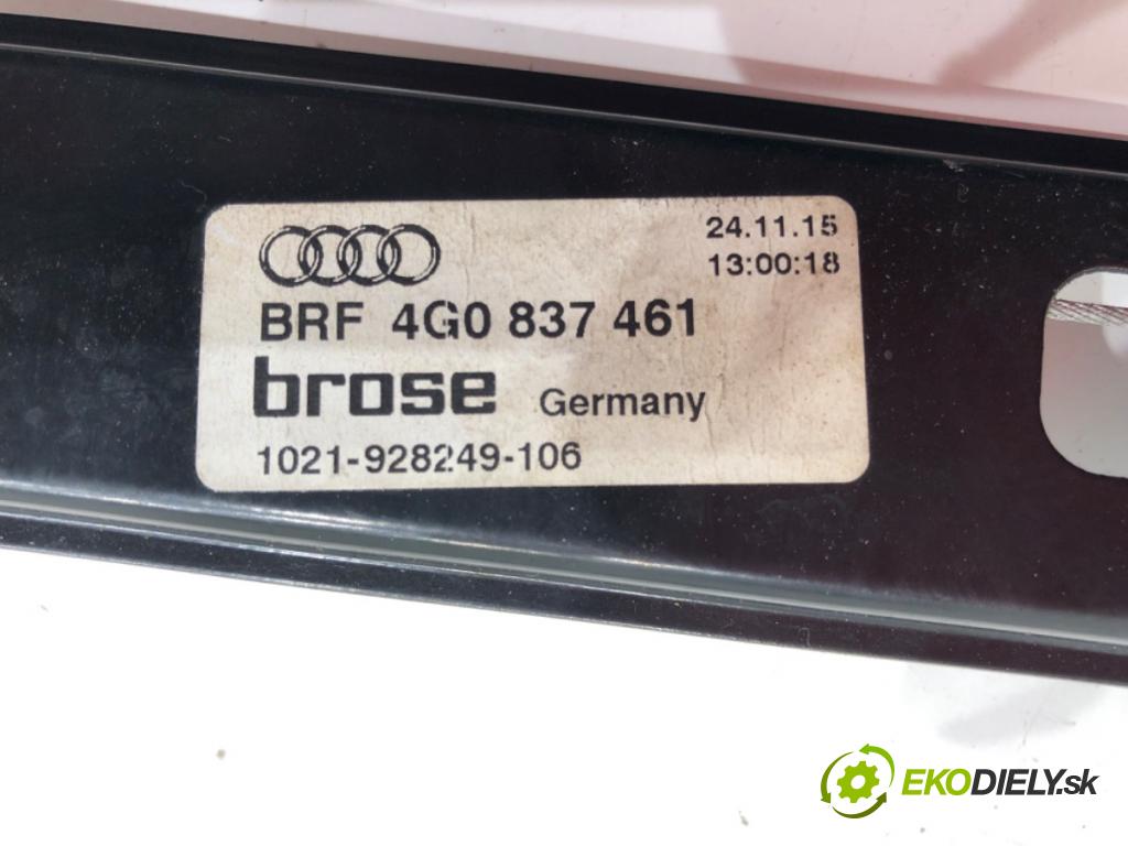 AUDI A6 C7 (4G2, 4GC) 2010 - 2018    2.0 TFSI quattro 185 kW [252 KM] benzyna 2014 - 2018  mechanismus okna levý přední část 4G0837461