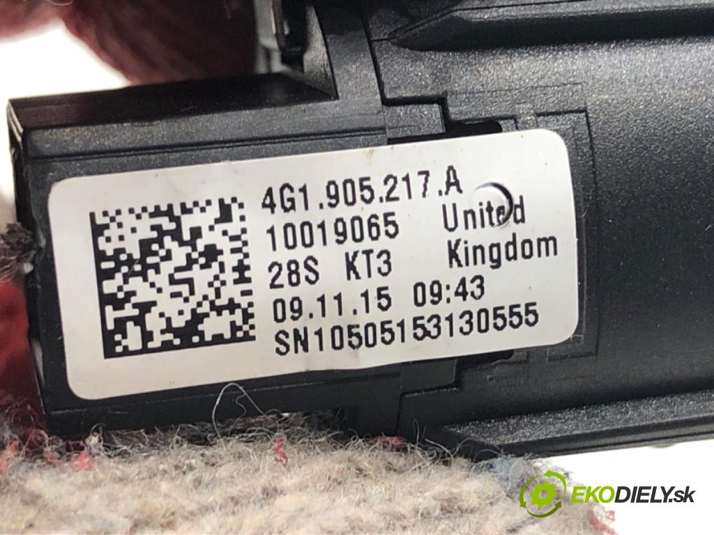 AUDI A6 C7 (4G2, 4GC) 2010 - 2018    2.0 TFSI quattro 185 kW [252 KM] benzyna 2014 - 2018  Prepínač Start brzdových svetiel 4G1905217A (Prepínacie páčky pod volantom)