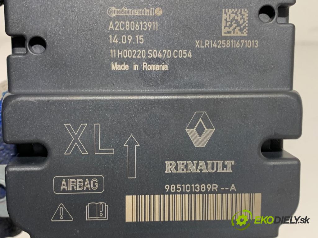 RENAULT CLIO IV Kombi 2014 66 kW 1.5 dCi 90 (KHN3, KHN4) 1461 senzor airbag 985101389R (Snímač)
