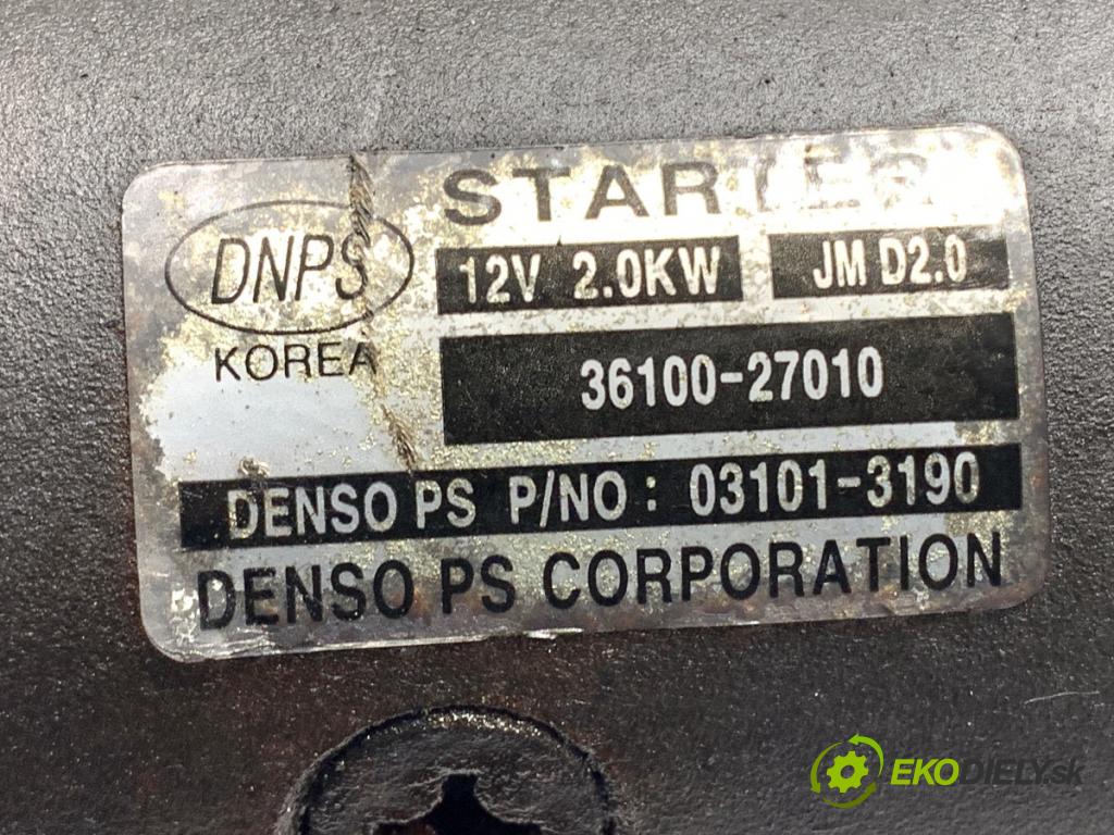 HYUNDAI TUCSON SUV 2004 83 kW 2.0 CRDi 1991 Štartér 36100-27010 (Štartér)
