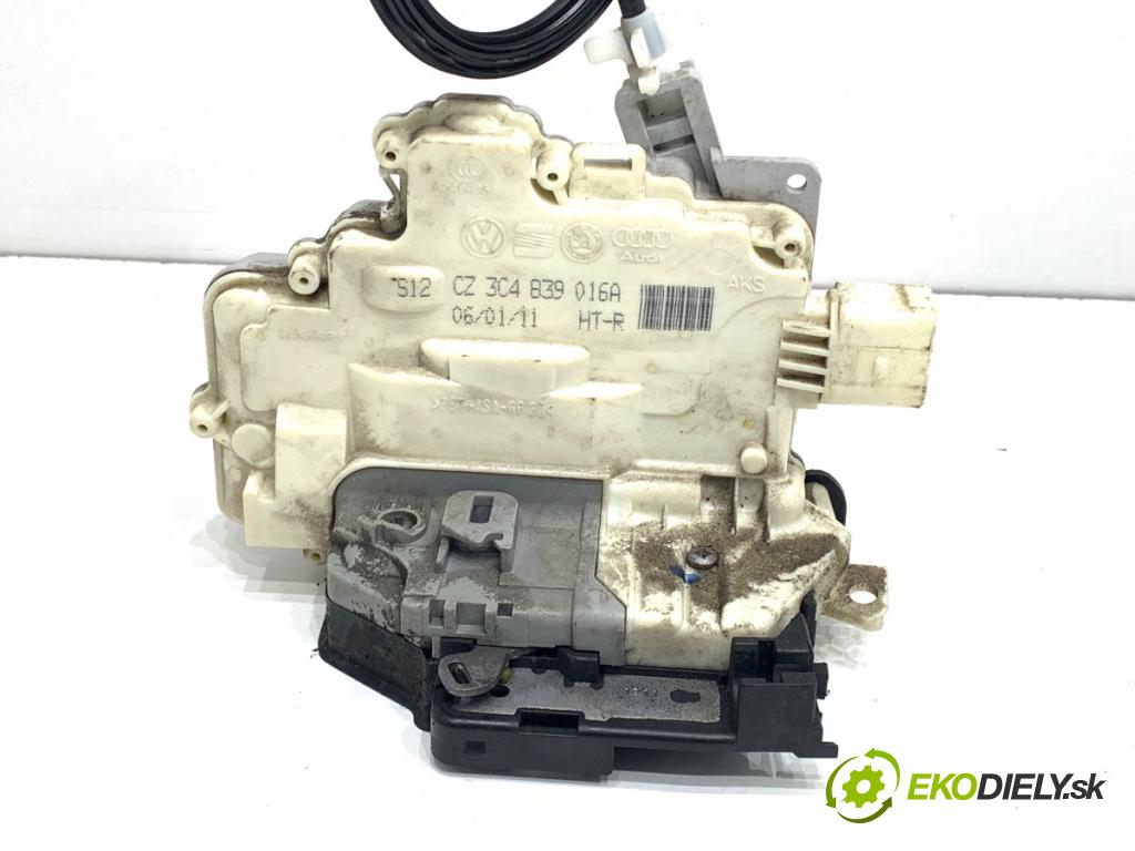 VW PASSAT B7 Variant (365) 2010 - 2015    2.0 TDI 125 kW [170 KM] olej napędowy 2010 - 2014  zámok dveře pravý zadní část 3C4839016A