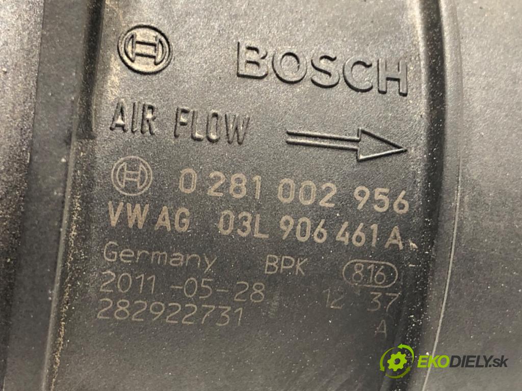 VW PASSAT B7 Variant (365) 2010 - 2015    2.0 TDI 125 kW [170 KM] olej napędowy 2010 - 2014  váha vzduchu 03L906461A 0281002956 (Váhy vzduchu)