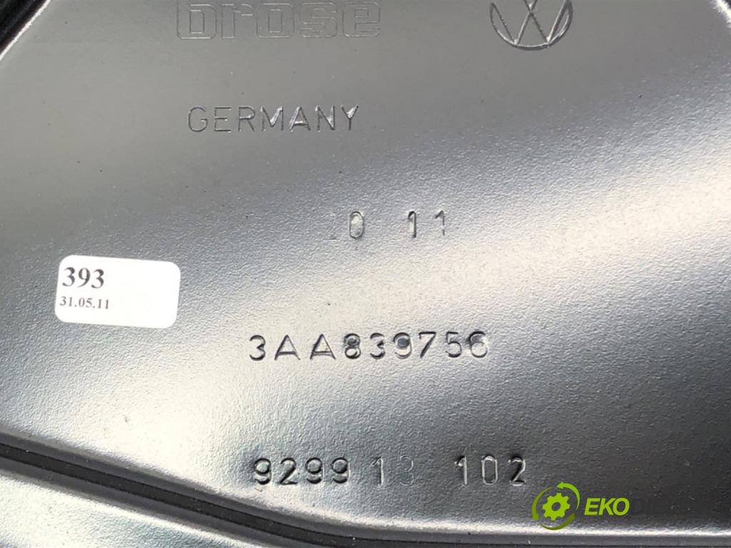 VW PASSAT B7 Variant (365) 2010 - 2015    2.0 TDI 125 kW [170 KM] olej napędowy 2010 - 2014  mechanismus okna pravý zadní část 074226-308 3AF839462