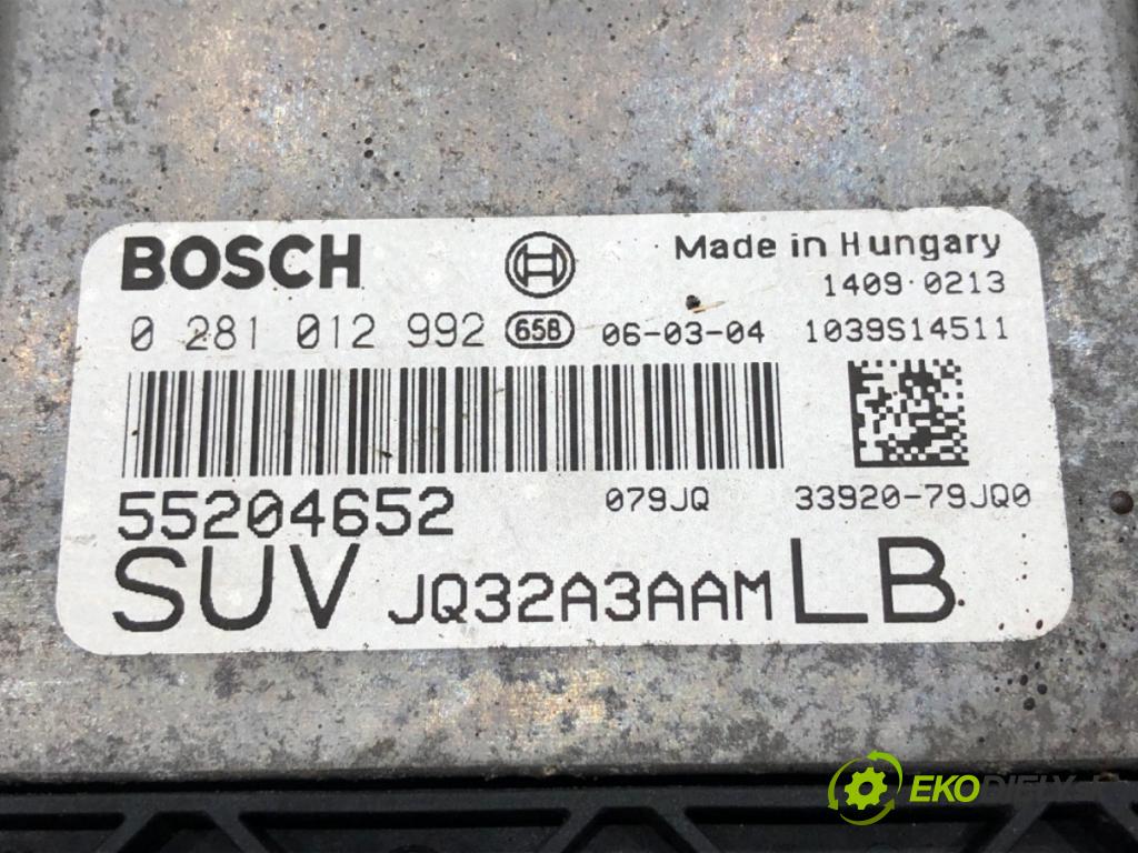 SUZUKI SX4 (EY, GY) 2006 - 2022    1.9 DDiS (RW 419D) 88 kW [120 KM] olej napędowy 2006 - 2022  riadiaca jednotka Motor 0281012992 55204652 (Riadiaca jednotka)
