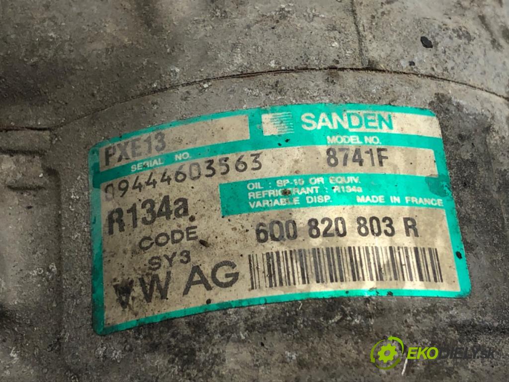 SEAT IBIZA III (6L1) 2002 - 2009    1.4 16V 55 kW [75 KM] benzyna 2002 - 2007  Kompresor klimatizácie 6Q0820803R (Kompresor klimatizácie)