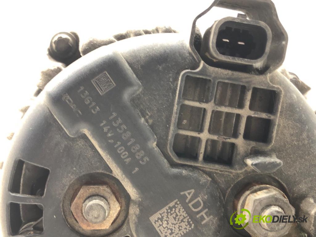 OPEL ASTRA J Kombi 2013 103 kW 1.4 Turbo (35) 1364 Alternátor 13581885 (Alternátor)